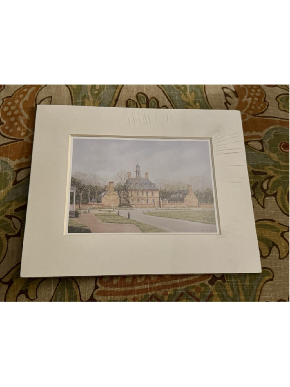 Vintage Governor’s Palace Williamsburg VA Matted 8x10 Print NEW Sealed Monturano
